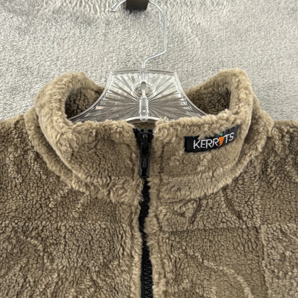 Vintage Kerrits On Course Horse Fleece Vest Womens M/L Brown Full Zip Equestrian - Picture 5 of 8